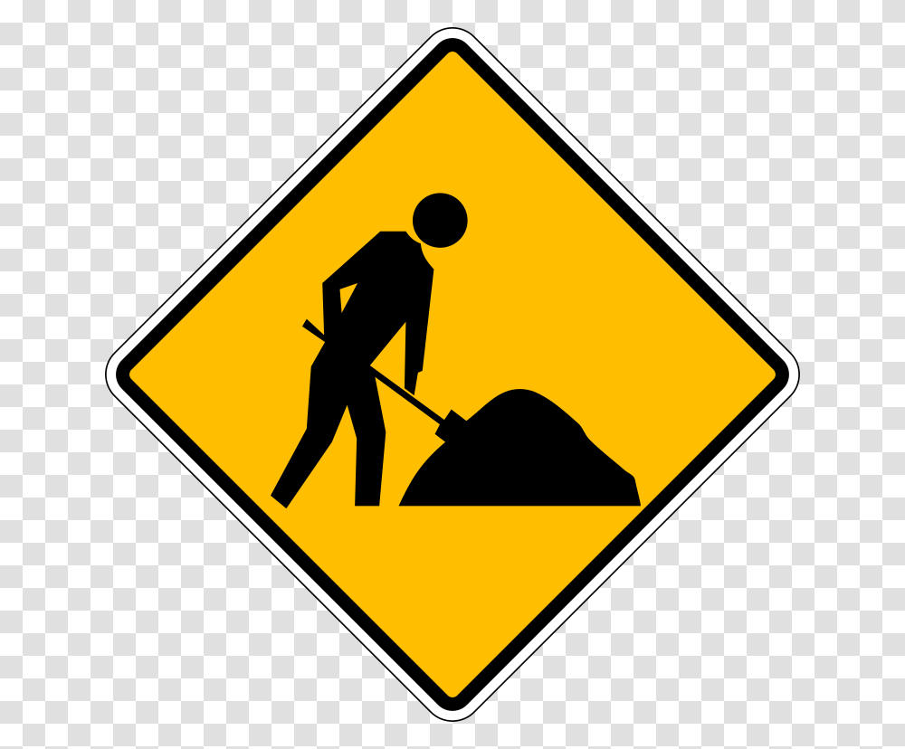 Road Works Sign Australia, Road Sign, Person, Human Transparent Png