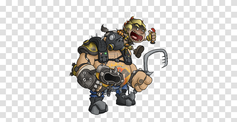 Roadhog Cartoon, Hand, Robot, Statue, Sculpture Transparent Png