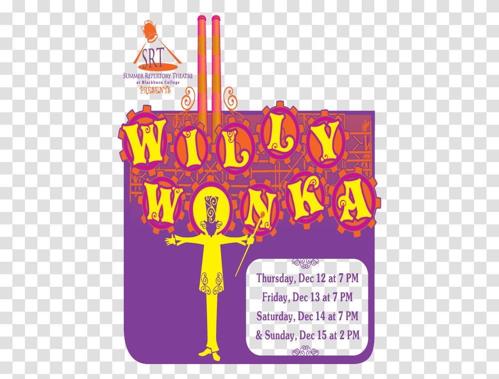 Roald Dahl S Willy Wonka At Summer Repertory Theatre, Poster, Advertisement, Flyer, Paper Transparent Png