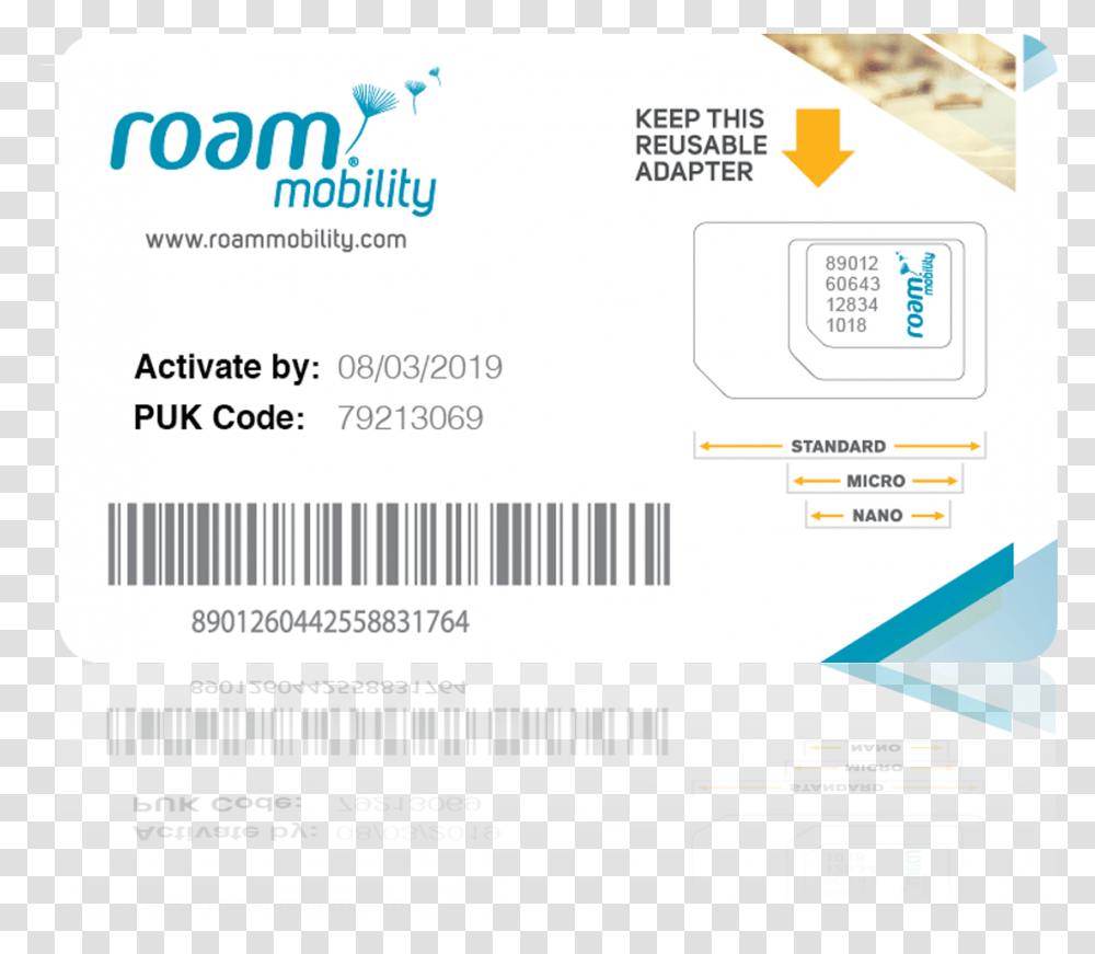 Roam Mobility Sim Card Canada, Document, Id Cards, Paper Transparent Png