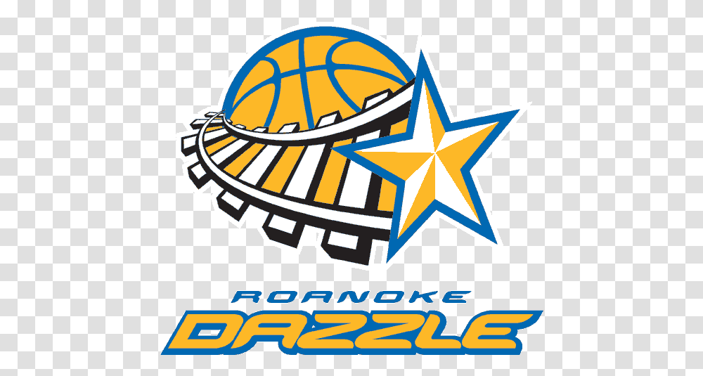 Roanoke Dazzle Primary Logo Roanoke Dazzle, Symbol, Star Symbol, Trademark, Poster Transparent Png