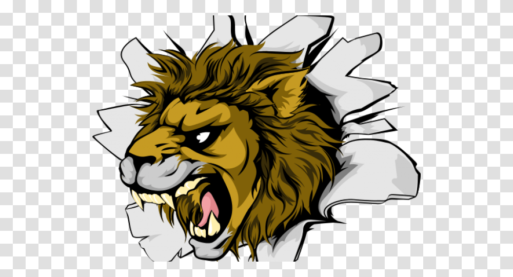 Roar Clipart Scary Roaring Scary Lion Cartoon, Wildlife, Animal, Tiger, Mammal Transparent Png
