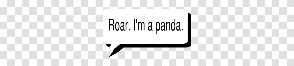 Roar I'm A Panda Clip Art, Word, Number Transparent Png