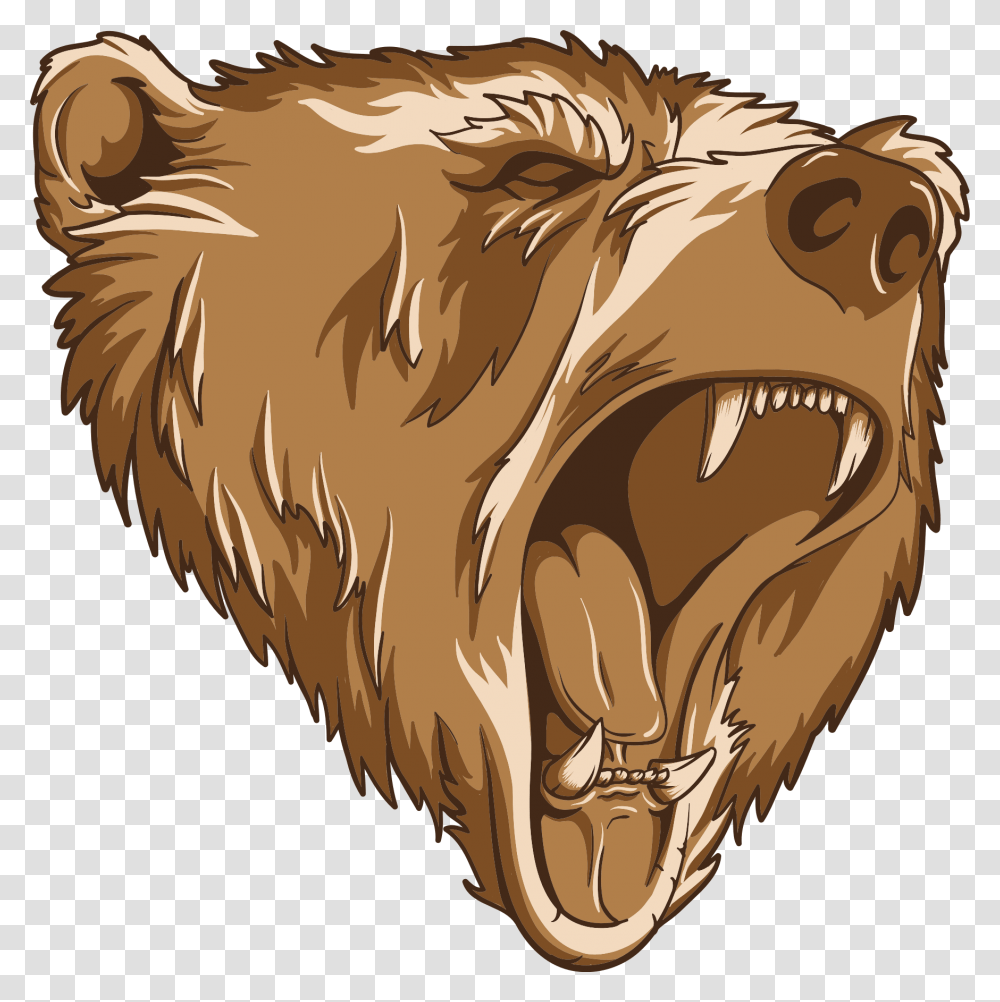 Roaring Bear Mascot Clip Arts Bear Head, Animal, Mammal, Wildlife, Pet Transparent Png