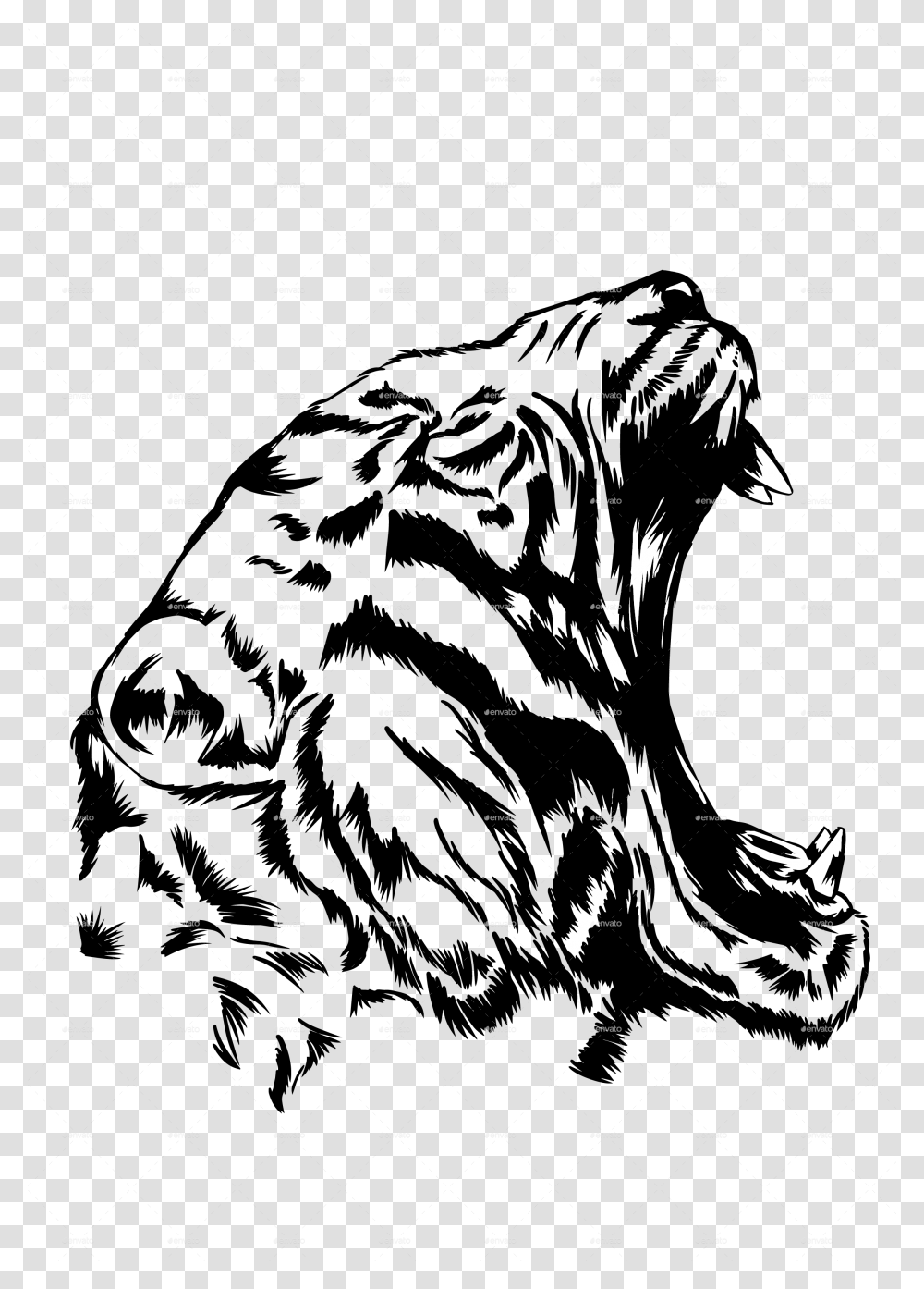 Roaring Tiger Black And White, Spider Web, Leisure Activities Transparent Png