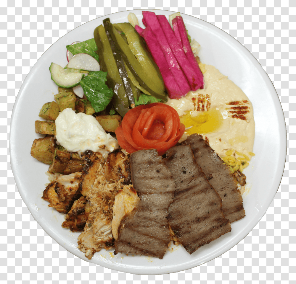 Roast Beef Chelsea Shawarma Plate, Dish, Meal, Food, Platter Transparent Png