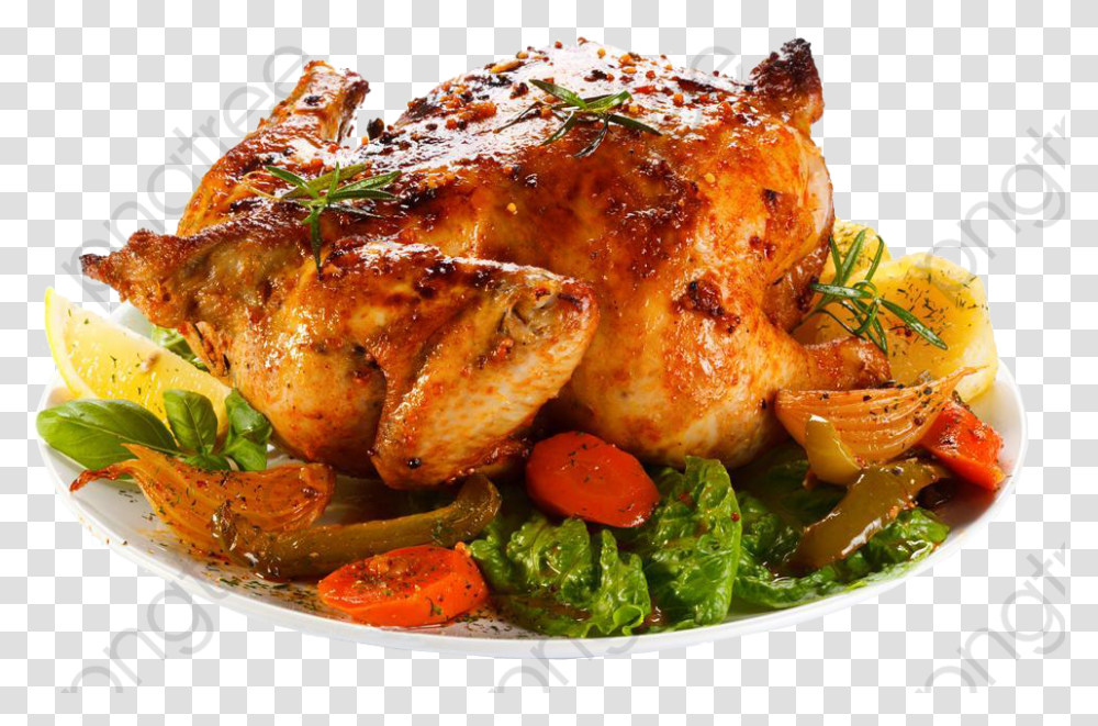 Roast Chicken Dinner, Food, Meal, Supper, Dish Transparent Png
