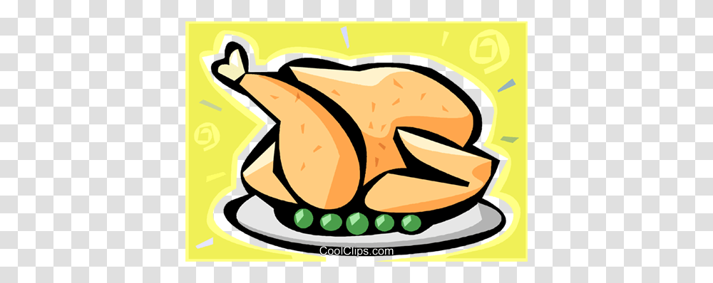 Roast Chicken Royalty Free Vector Clip Art Illustration, Meal, Food, Dish Transparent Png