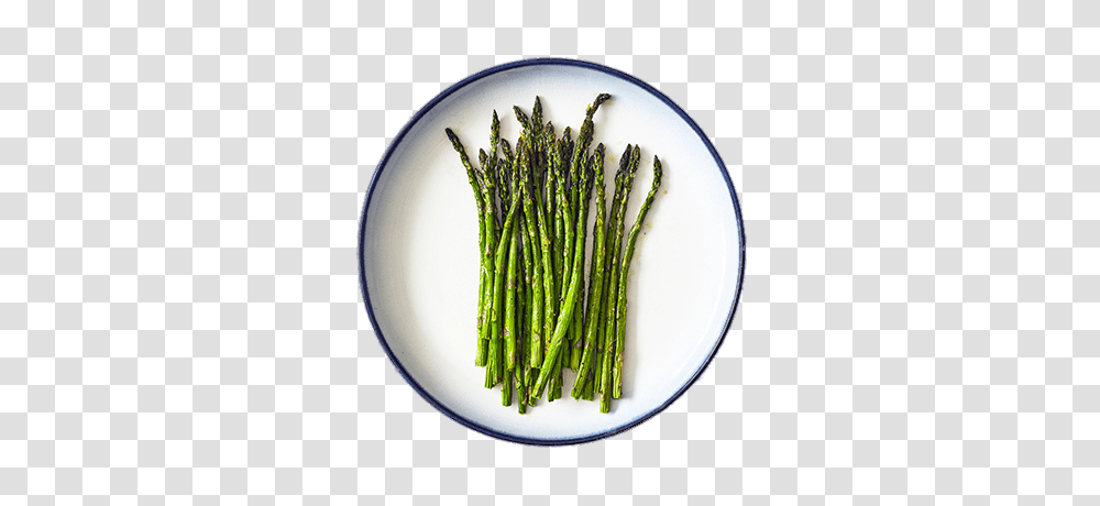 Roasted Asparagus On Plate, Plant, Vegetable, Food Transparent Png