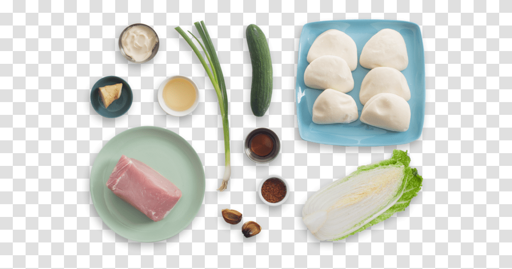 Roasted Pork Steam Buns With Black Garlic Mayonnaise Vegetable, Egg, Food, Plant, Produce Transparent Png