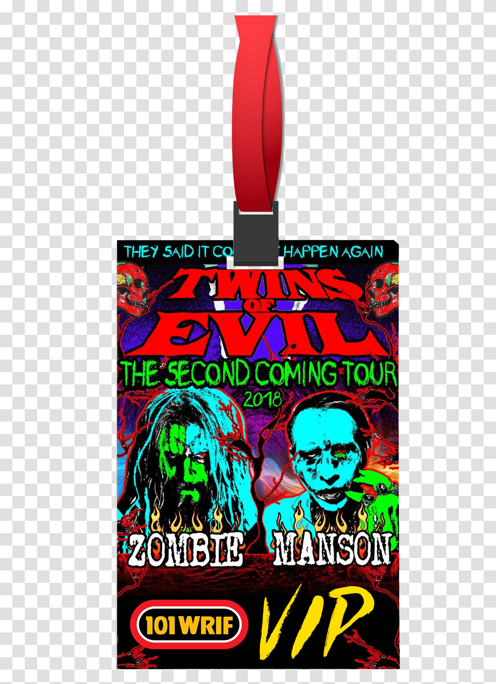 Rob Zombie Marilyn Manson 2018 Tour Clipart Download Twins Of Evil Tour 2019, Poster, Advertisement, Flyer, Paper Transparent Png