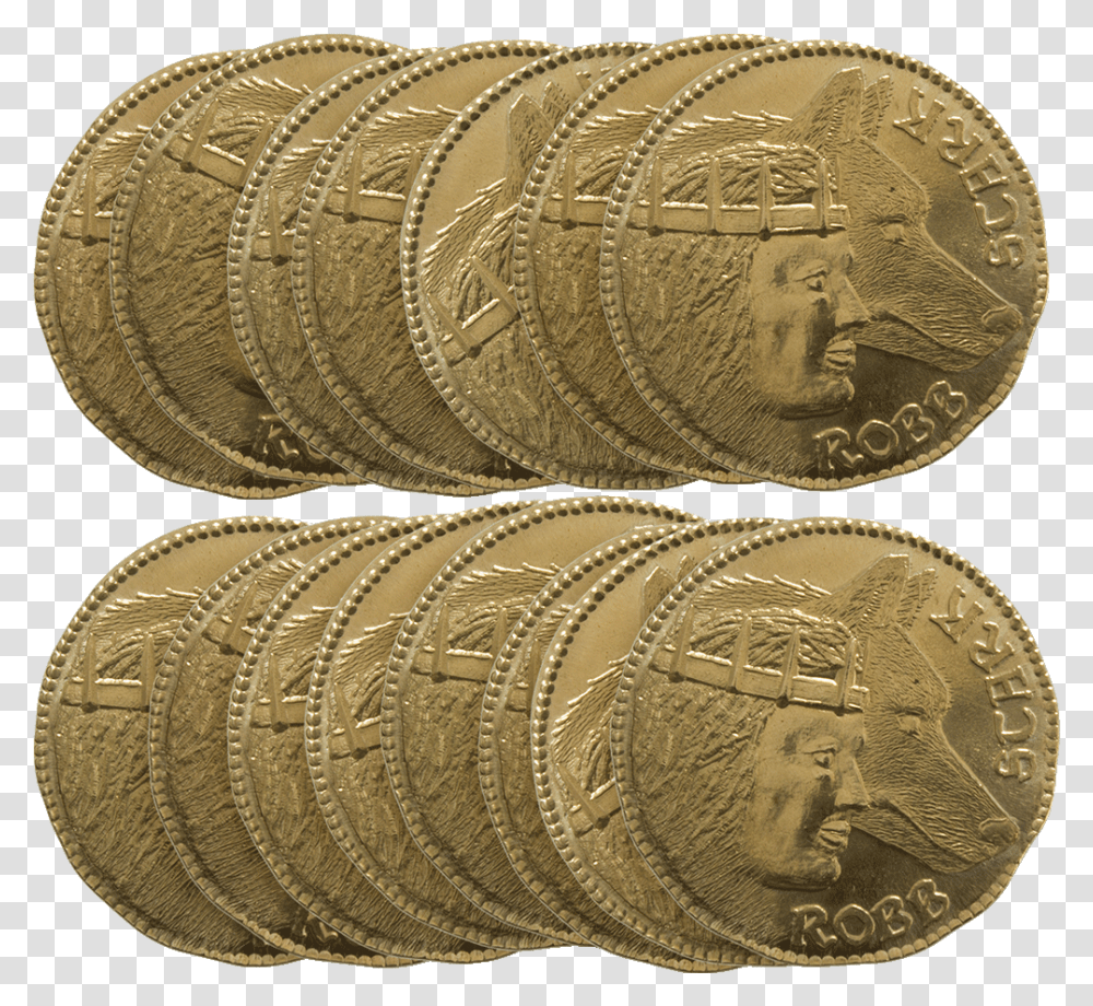Robb Stark Half Dragons Gaming Coins Game Of Thrones Robb Stark, Money, Rug, Gold, Nickel Transparent Png