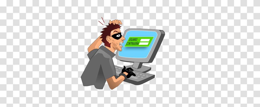 Robber Image, Computer, Electronics, Person, Pc Transparent Png