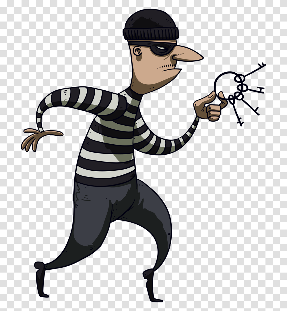 Robber In Mask With Skeleton Keys, Performer, Person, Human, Clown Transparent Png
