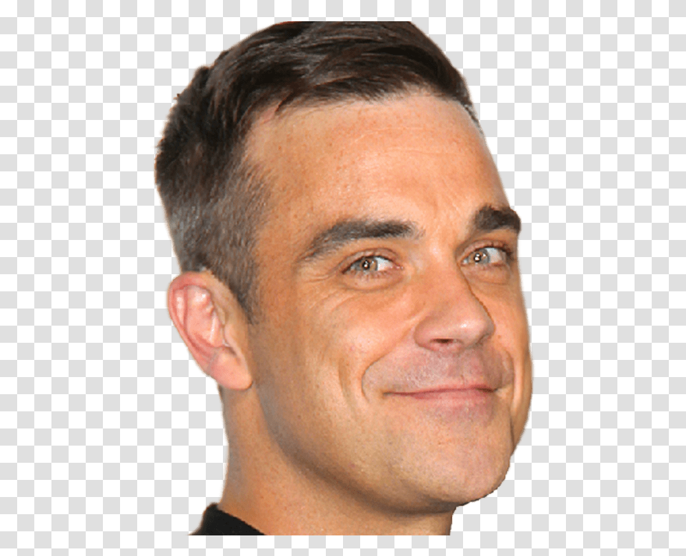 Robbie Williams Face Robbie Williams, Person, Human, Head, Performer Transparent Png