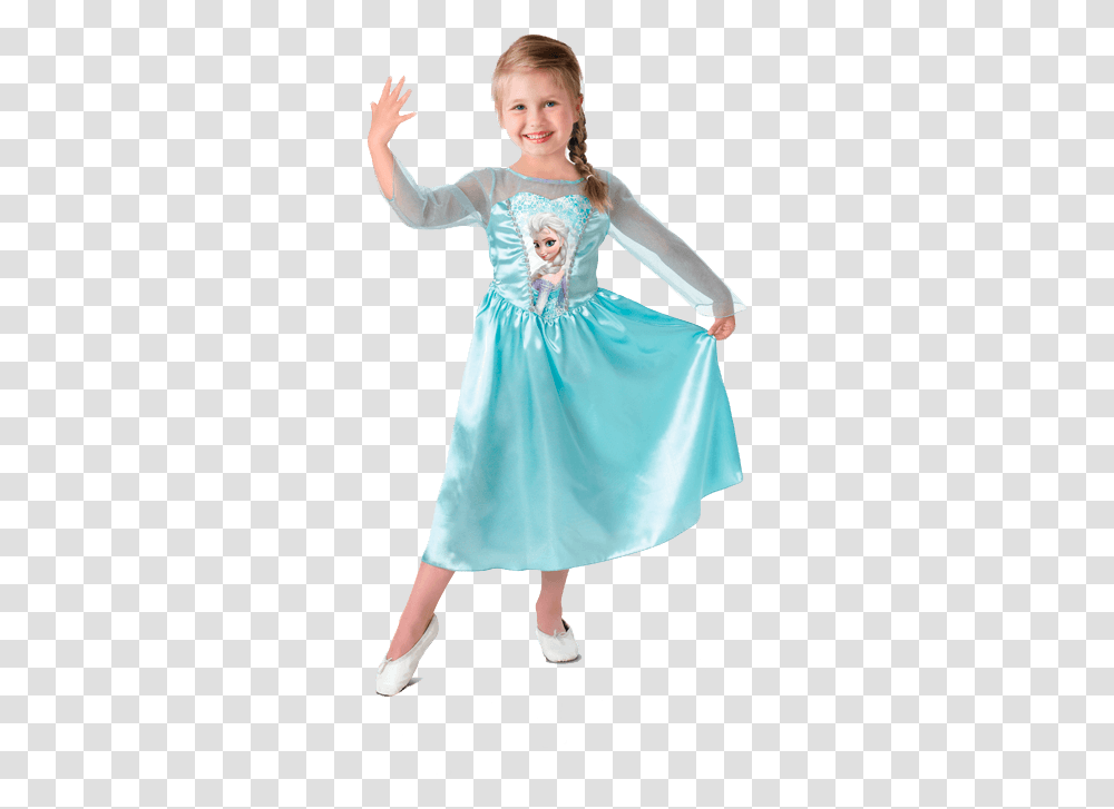 Robe Elsa 3 A 4 Ans La Reine Des Neiges Vestido Sencillo De Frozen, Costume, Person, Human Transparent Png