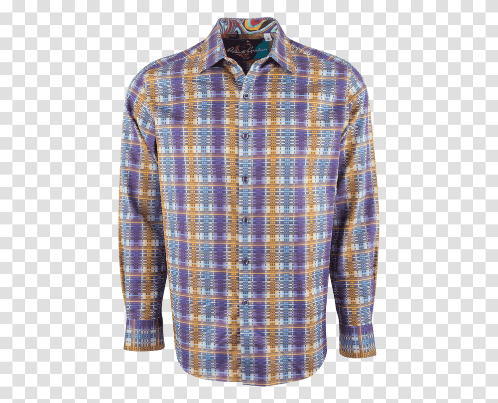 Robert Graham Nasir Purple Shirt Plaid, Clothing, Apparel, Sleeve, Long Sleeve Transparent Png