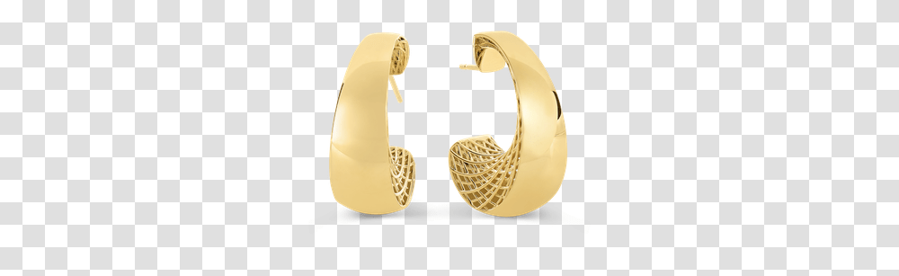 Roberto Coin 18kt Gold 'j' Hoop Earrings Gold Casters Fine Solid, Cuff, Accessories, Accessory, Jewelry Transparent Png