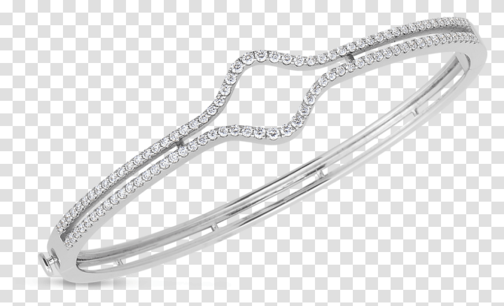 Roberto Coin Art Deco Bangle With Diamonds, Weapon, Weaponry, Blade, Shears Transparent Png