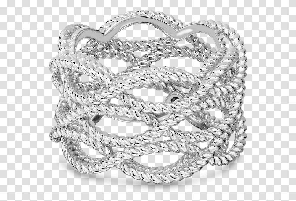 Roberto Coin Barocco 18k White Gold 3 Row Ring Engagement Ring, Knot, Wedding Cake, Dessert, Food Transparent Png