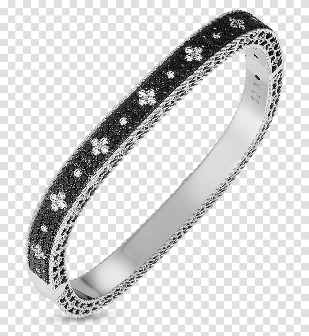 Roberto Coin Black Diamond Bracelet, Platinum, Gemstone, Jewelry, Accessories Transparent Png
