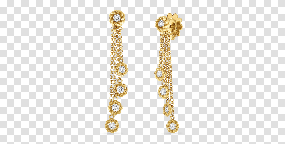 Roberto Coin Drop Earrings With Diamond Stations Gold Earrings, Accessories, Accessory, Jewelry, Gemstone Transparent Png