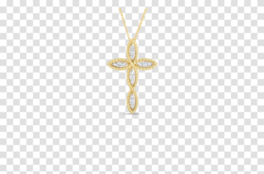 Roberto Coin Gold Cross Pendant With Diamonds Santa Fe Jewelry, Necklace, Accessories, Accessory, Gemstone Transparent Png