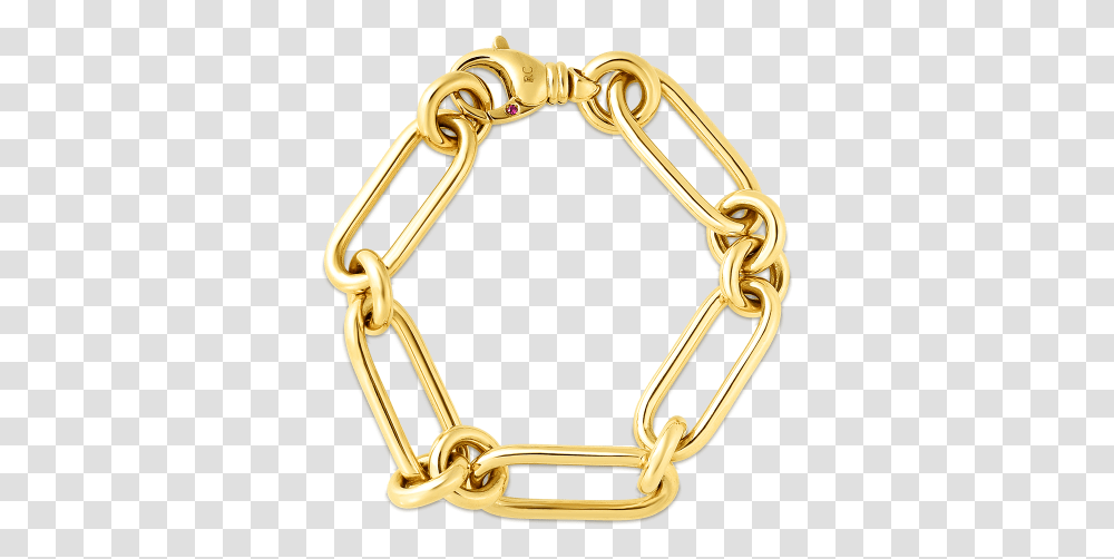 Roberto Coin Gold Paper Clip Link Bracelet Solid, Jewelry, Accessories, Accessory, Buckle Transparent Png