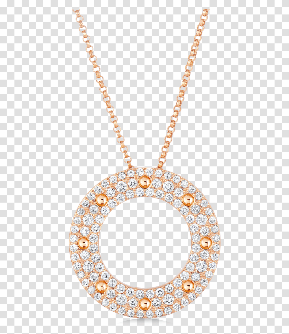Roberto Coin Pois Moi Pave Circle Necklace, Pendant, Locket, Jewelry, Accessories Transparent Png