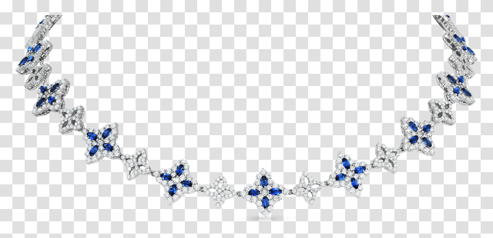 Roberto Coin Princess Flower Diamond And Gemstone Neckace, Accessories, Accessory, Jewelry, Sapphire Transparent Png