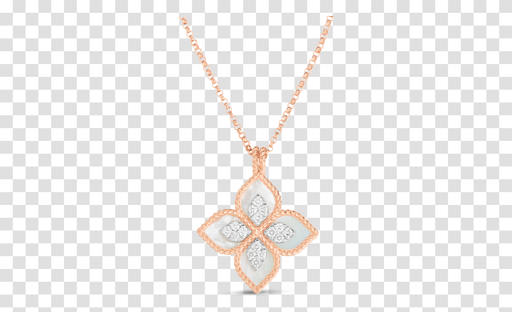 Roberto Coin Princess Flower Necklace, Jewelry, Accessories, Accessory, Pendant Transparent Png