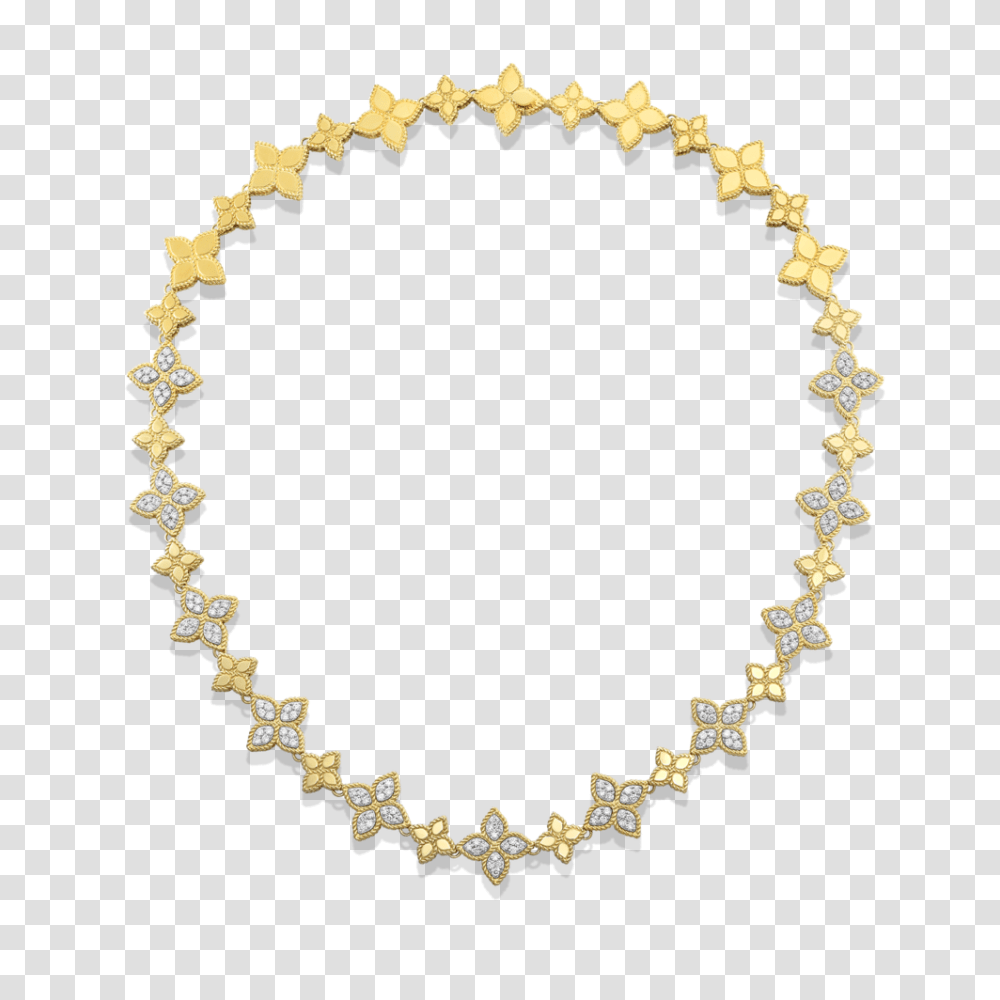 Roberto Coin Princess Gold And Diamond Alternating Link Necklace, Bracelet, Jewelry, Accessories, Accessory Transparent Png
