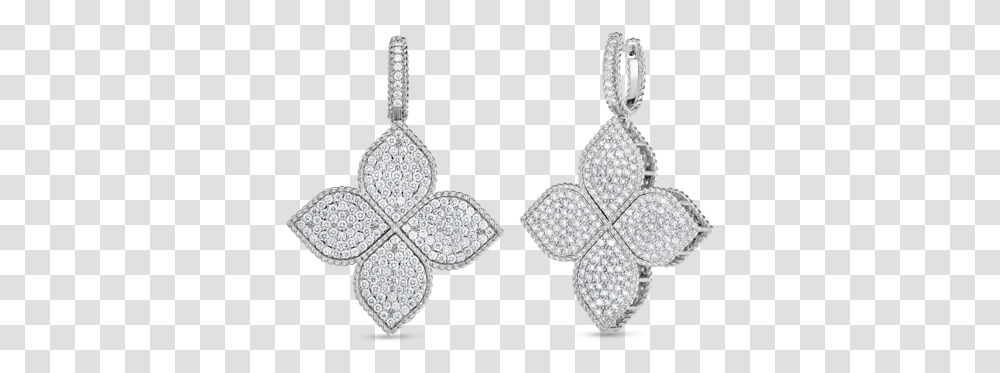 Roberto Coin White Gold Diamond Drop Earrings, Accessories, Accessory, Jewelry, Gemstone Transparent Png
