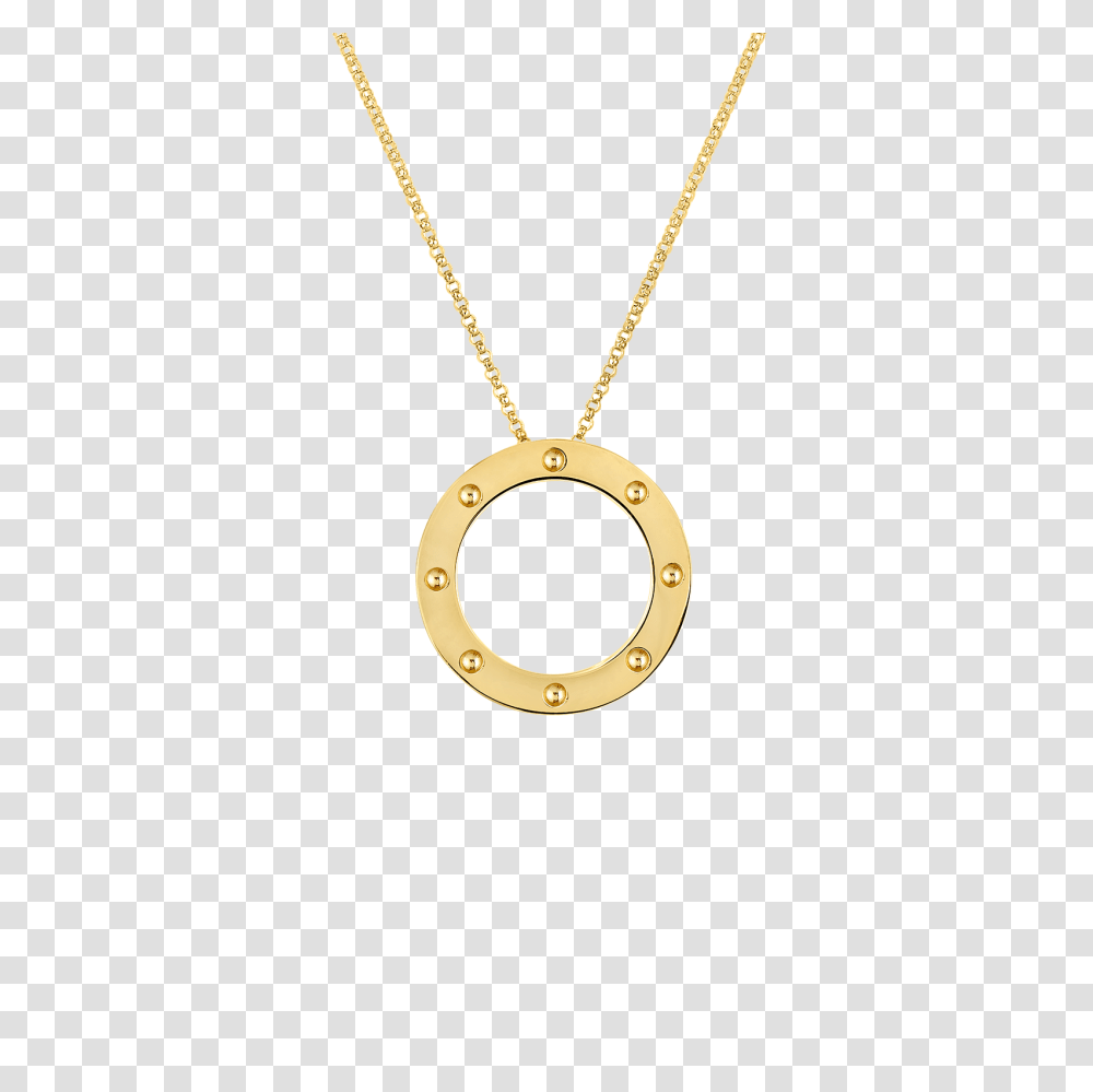 Roberto Coins Gold Circle Pendant From Pois Moi Collection, Accessories, Accessory, Jewelry, Necklace Transparent Png