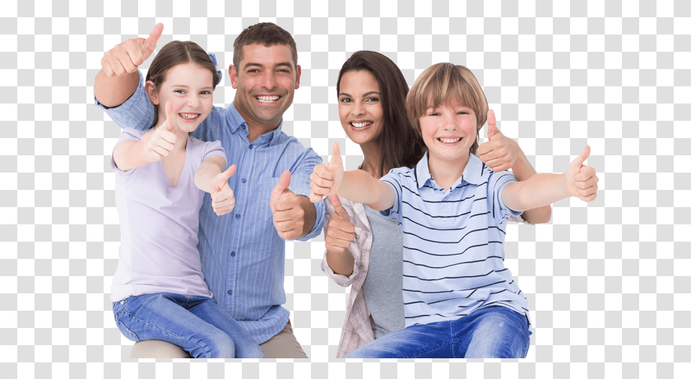 Robertson Home Inspection Family With Thumbs Up, Person, Human, Finger, People Transparent Png