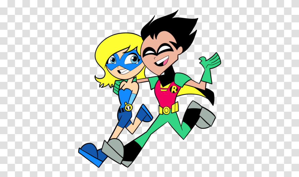 Robin And Terra Looking Happy Ppu9824 New Titan Teen Titans Go, Person, Poster Transparent Png