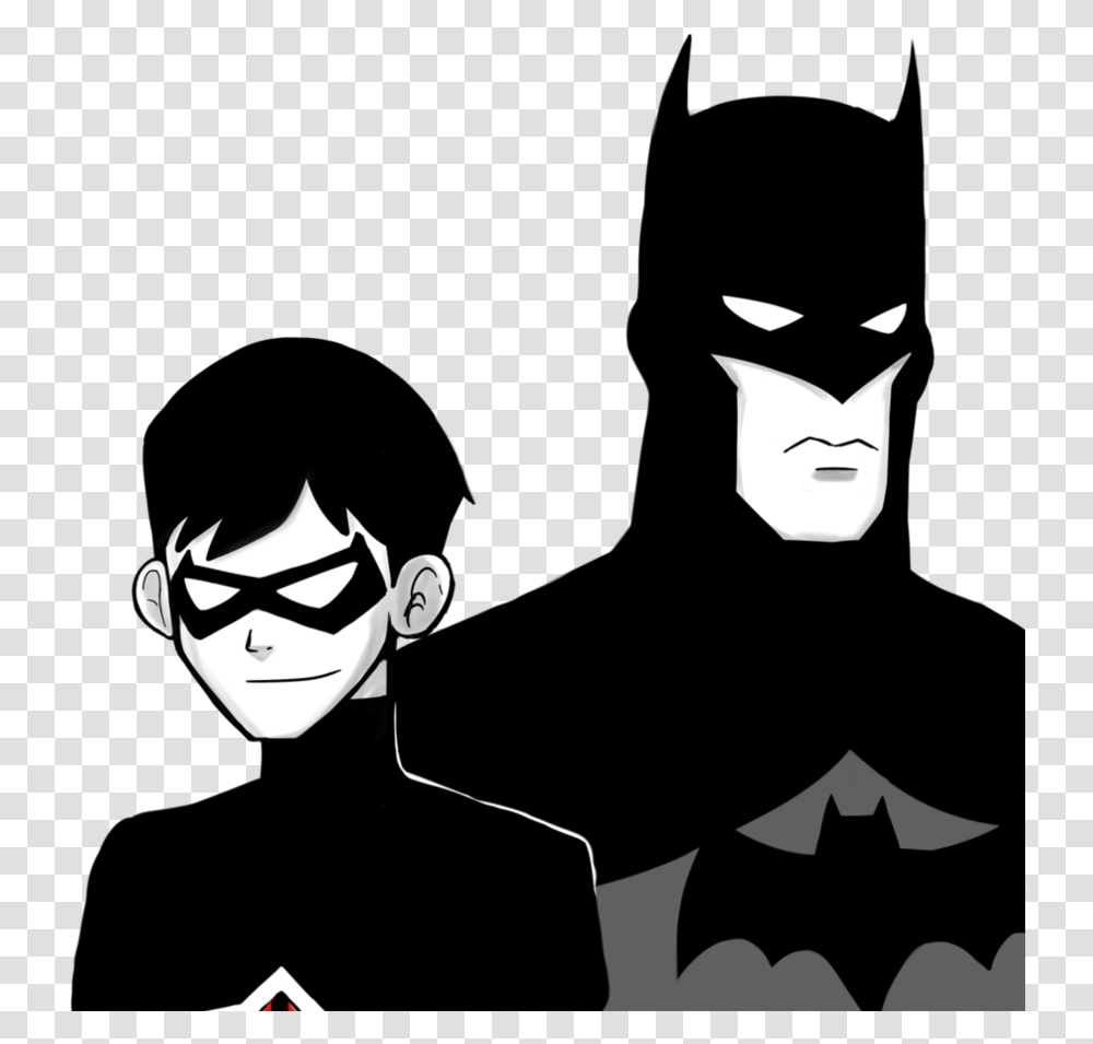 Robin Batman Dick Grayson Nightwing Two Face Robin Batman Silhouette, Stencil, Person, Human Transparent Png