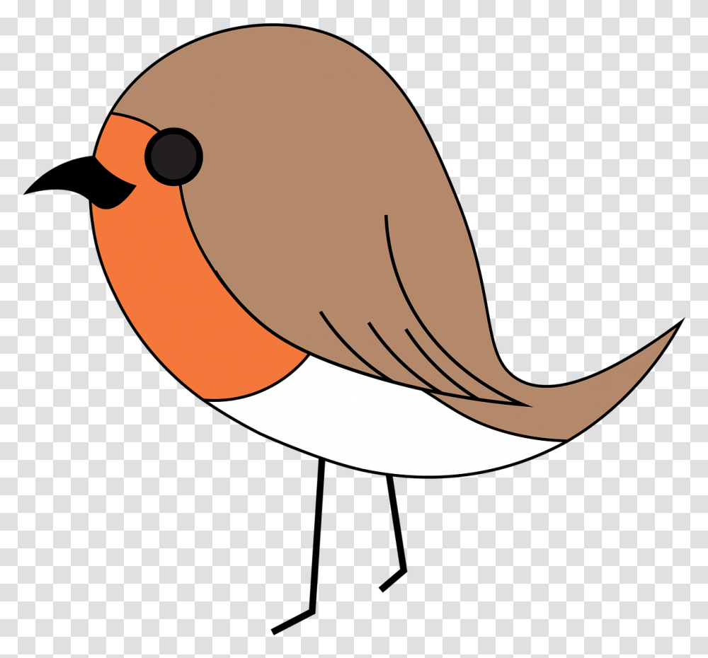 Robin Bird Vector Free Image On Pixabay Cartoon Simple Robin Bird, Grain, Produce, Vegetable, Food Transparent Png