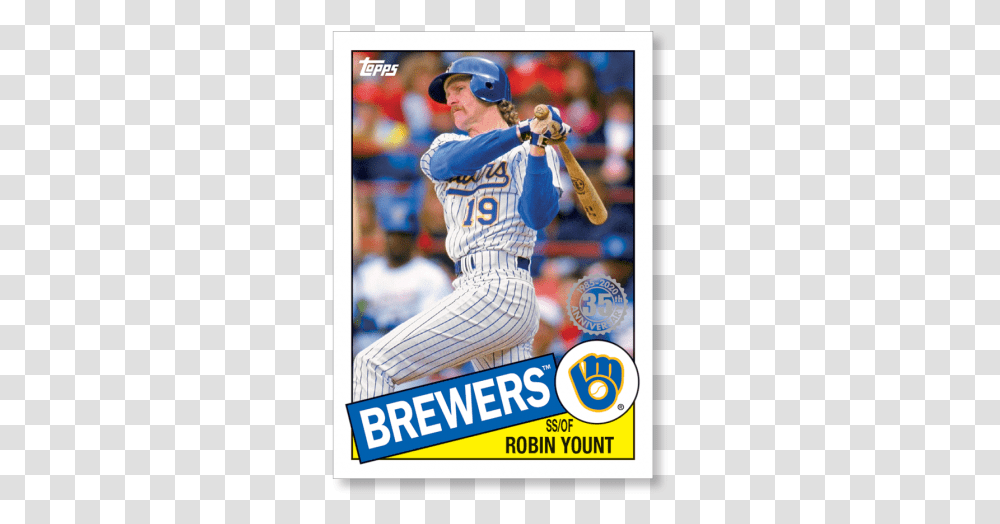 Robin Yount 2020 Topps Series 1 1985 Topps Baseball College Baseball, Athlete, Sport, Person, Human Transparent Png