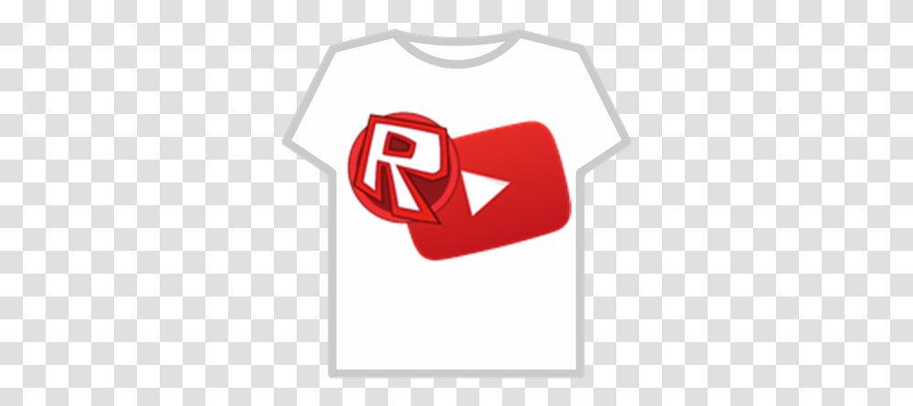 Roblox And Youtube Logo T Shirt Roblox Logo T Shirt Roblox, First Aid, Clothing, Apparel, Hand Transparent Png
