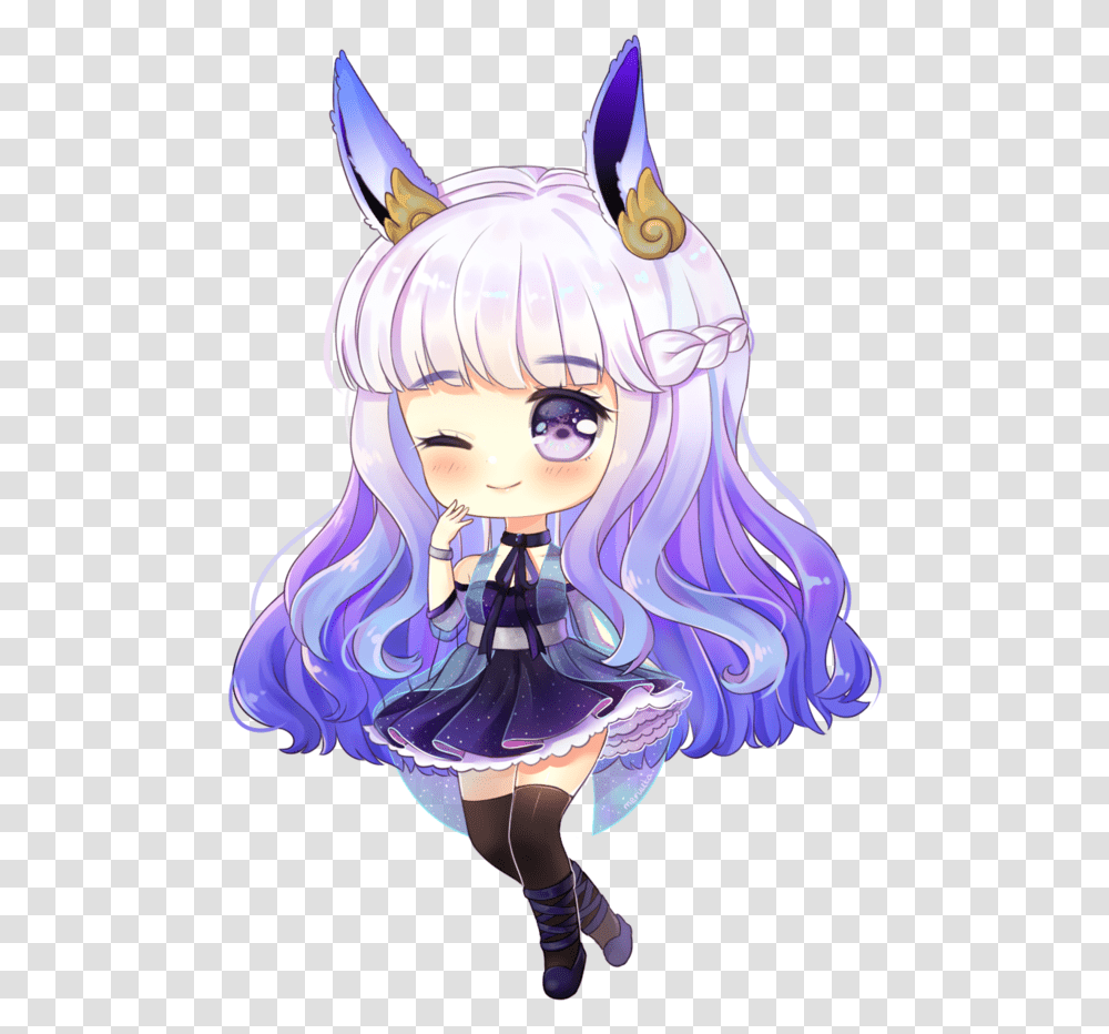 Roblox Anime Girl With Blue Hair Decal Download Cute Blue And Purple Anime Girls, Manga, Comics, Book, Doll Transparent Png