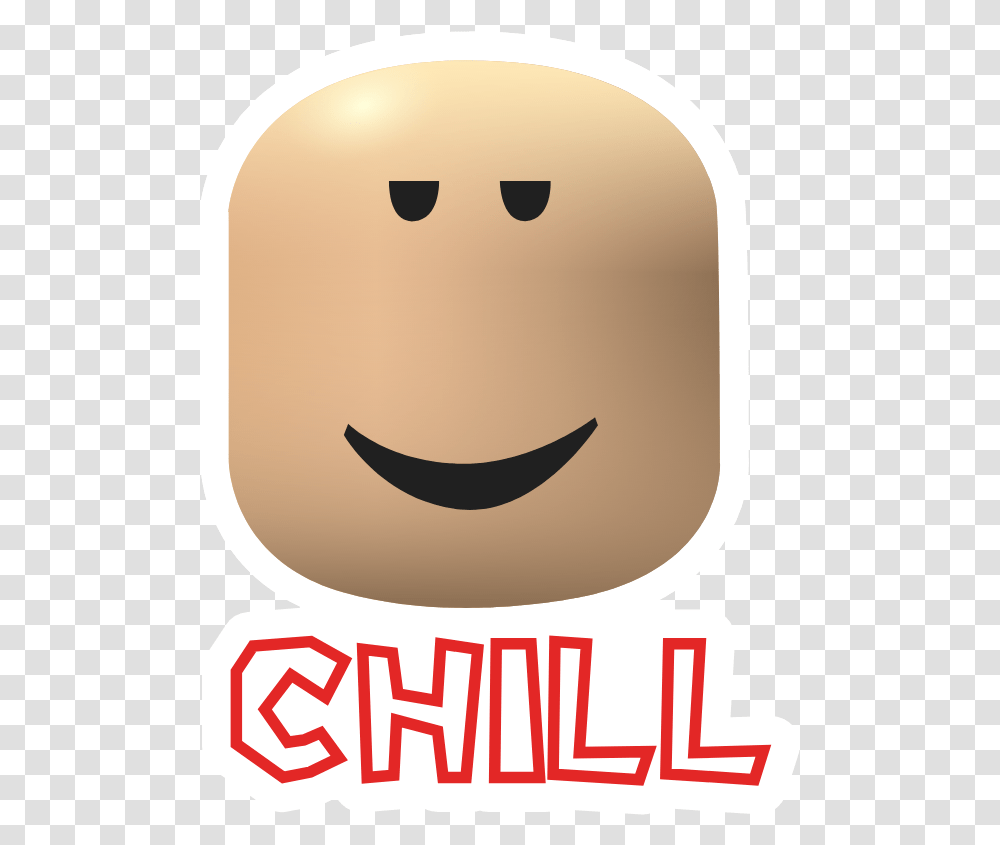 Roblox Chill Face Sticker Roblox Chill Face Head, Food, Label, Text, Plant Transparent Png