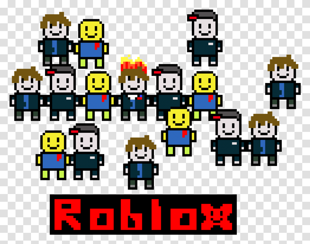 Roblox Guest 8bit Roblox Guestnoob And Bacon Hair Roblox Bacon Guest Noob, Pac Man, Super Mario, Poster, Advertisement Transparent Png