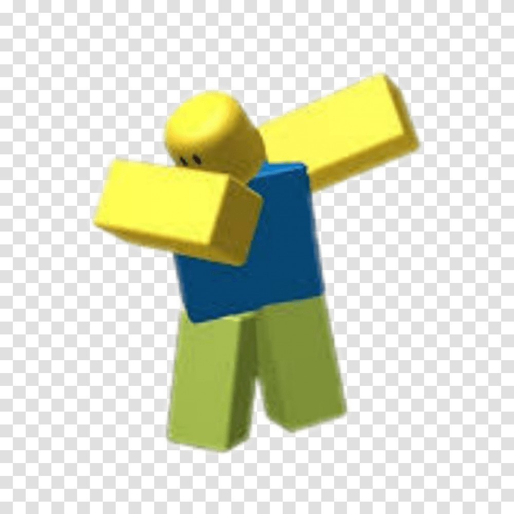 Roblox Noob Dabbing Roblox Noob Dabbing, Text, Cylinder, Silhouette, Toy Transparent Png