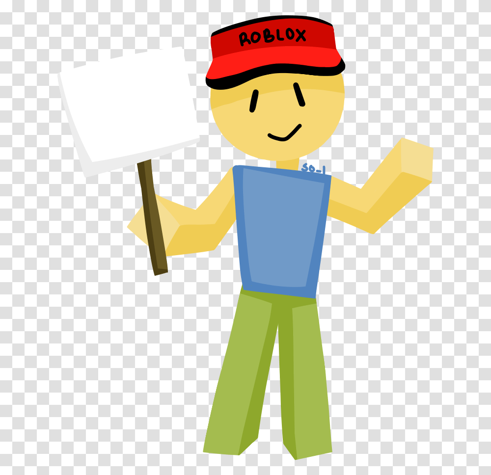 Roblox Noob Holding A Sign Blank, Elf, Cross, Symbol, Photography Transparent Png