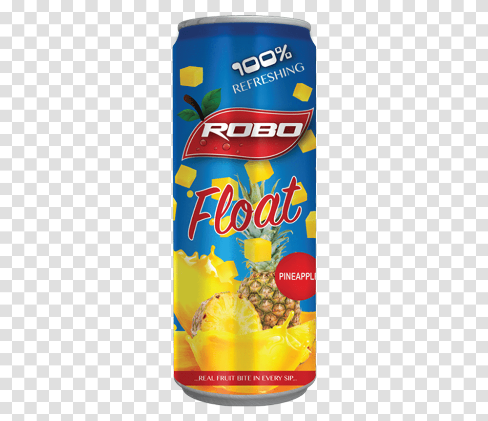 Robo Float Pineapple, Beverage, Tin, Can, Juice Transparent Png