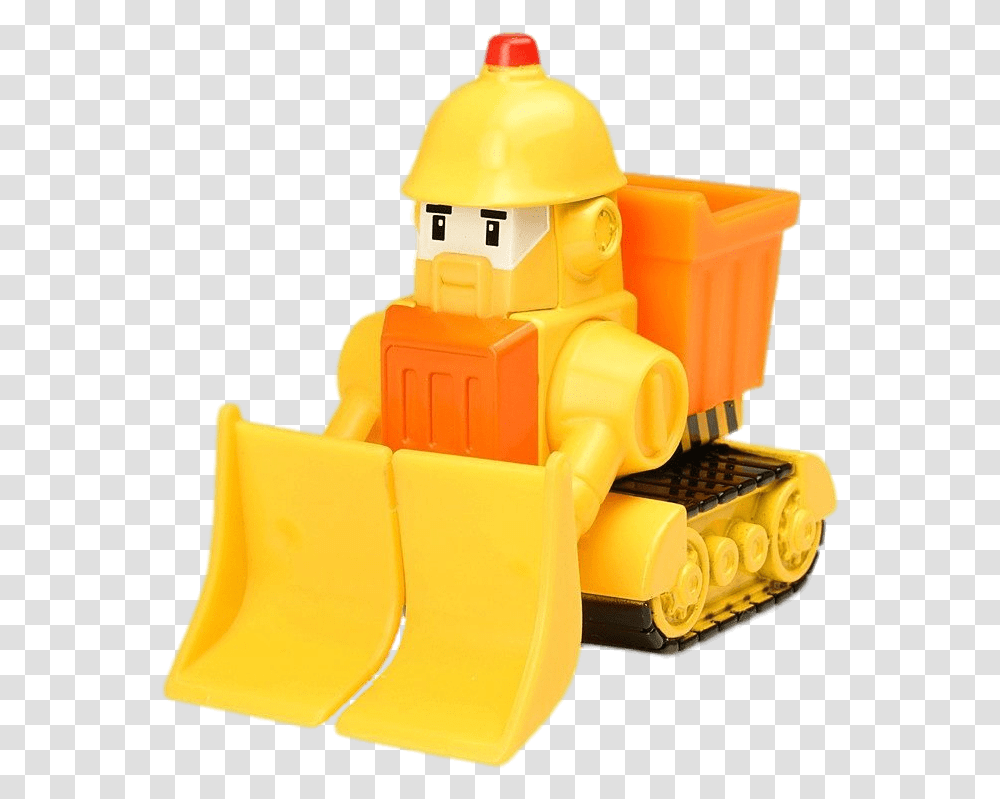 Robocar Poli Character Bruner The Bulldozer Robocar Poli Character Bruner, Tractor, Vehicle, Transportation, Toy Transparent Png