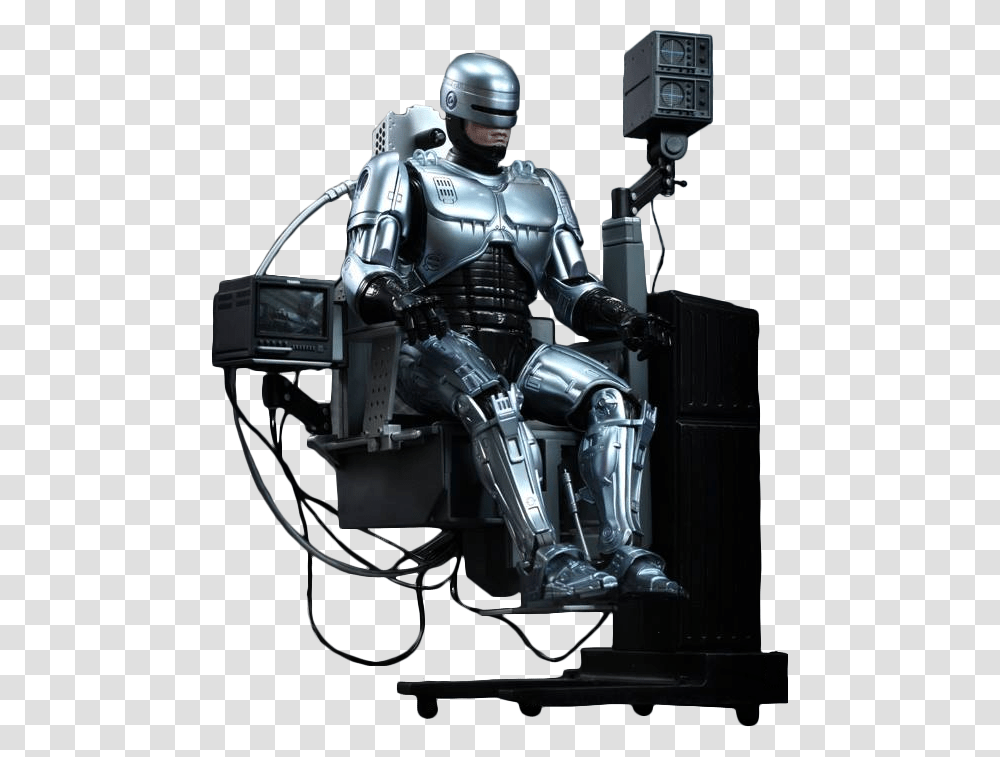 Robocop With Docking Station, Helmet, Apparel, Armor Transparent Png