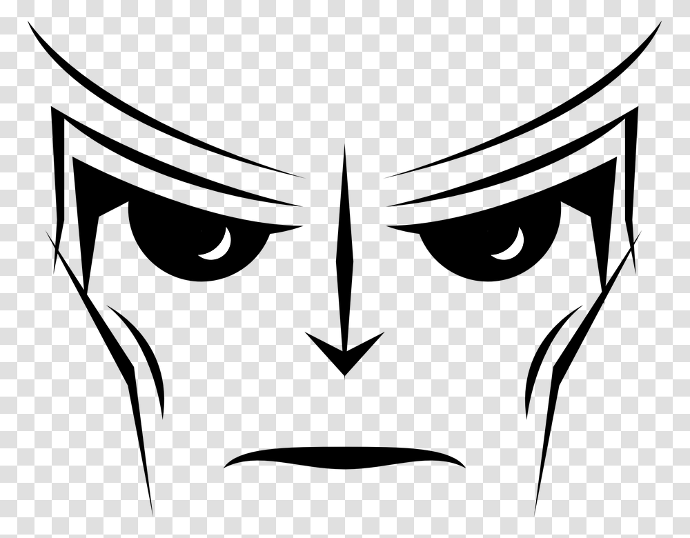 Robot Android Alien Eyes Face Monster Stern Black And White Faces Of Robot, Outdoors, Nature, Astronomy, Moon Transparent Png
