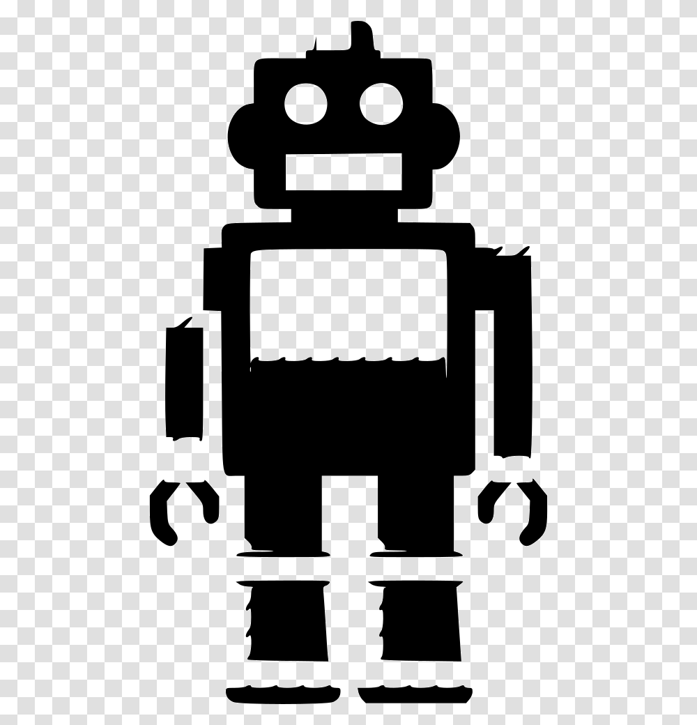 Robot Android Pixar Droid Illustration, Cross, Stencil Transparent Png